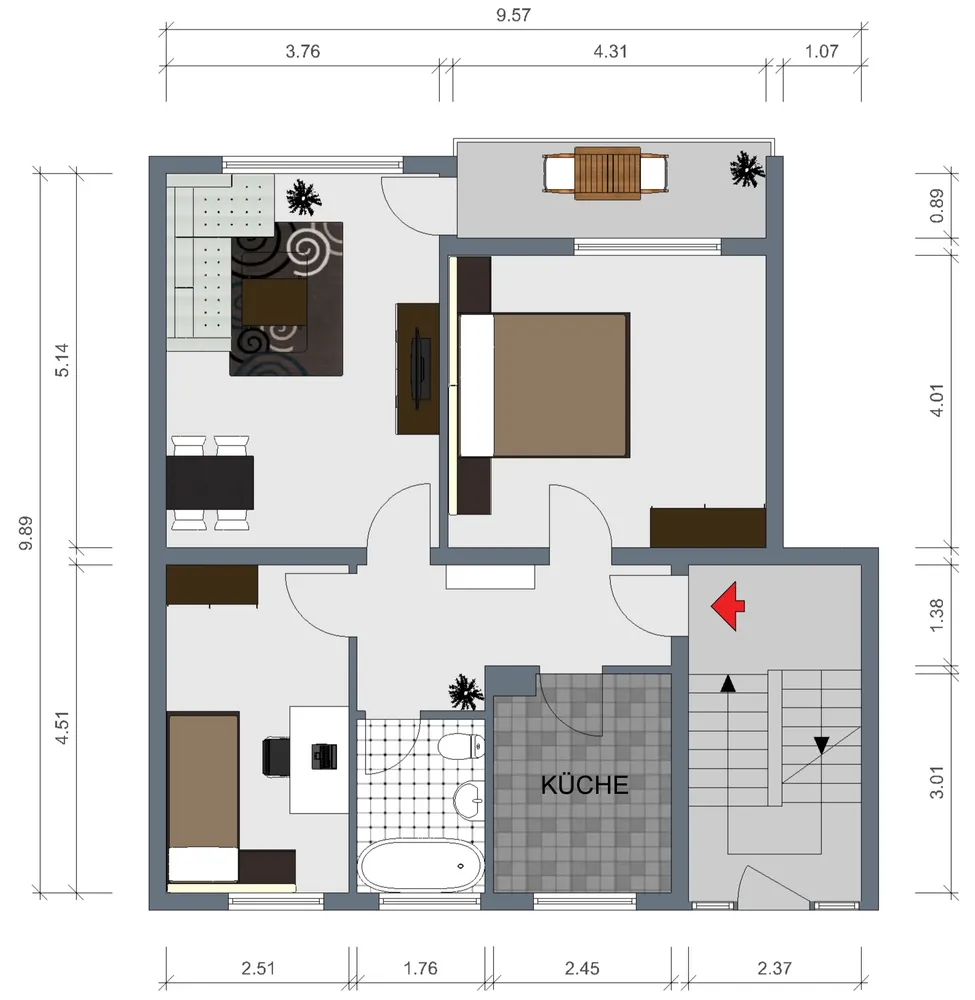 3 Zimmer Wohnung mit 69 m² in Düren – Bild 8