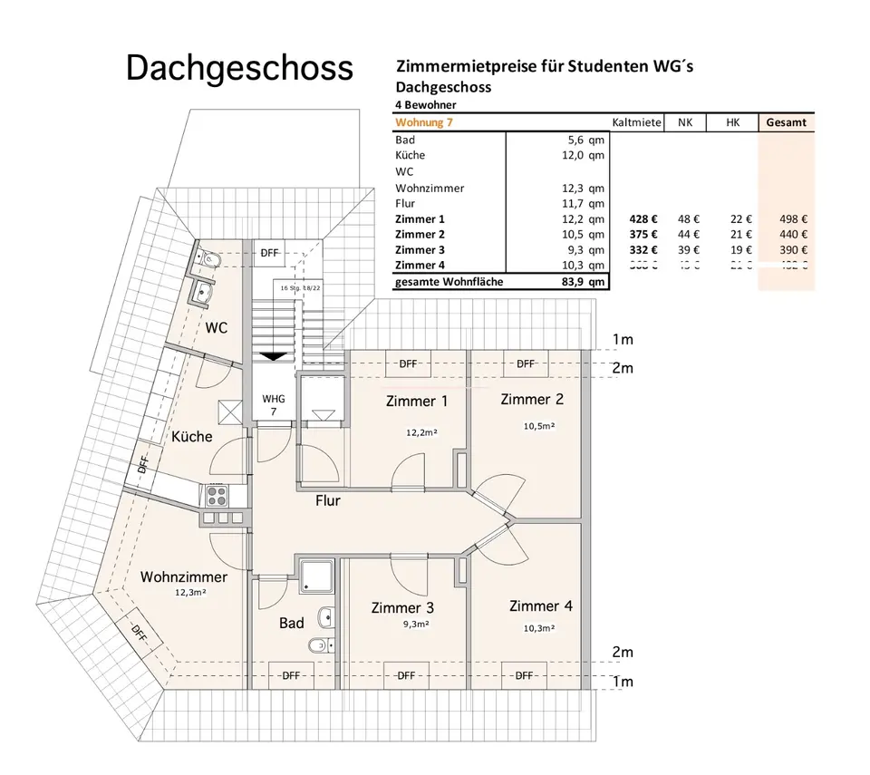 WG-Zimmer mit 10 m² in Osnabrück – Bild 5