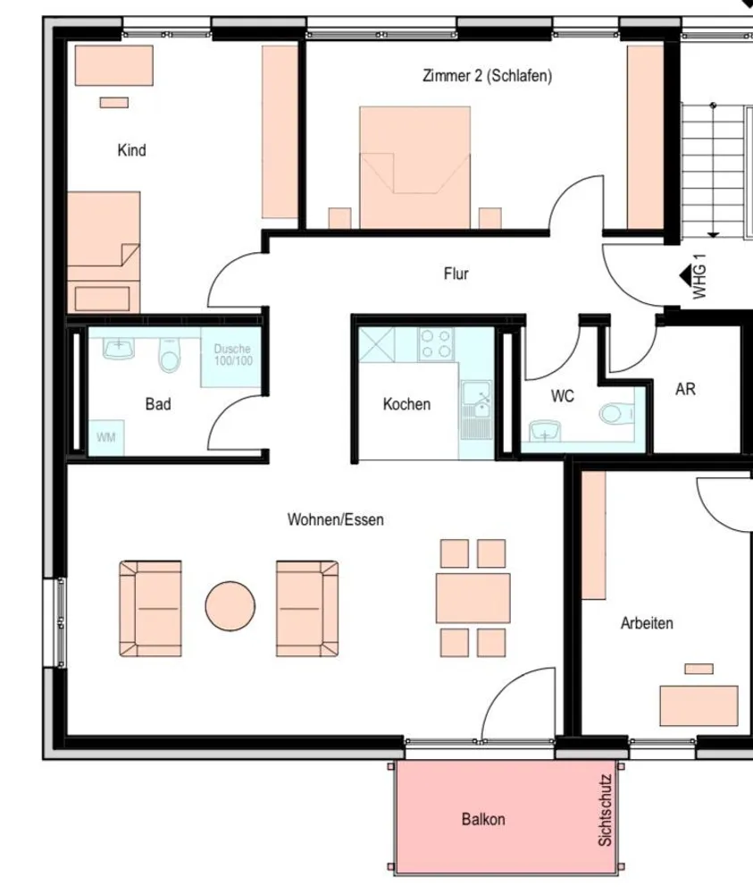 3 Zimmer Wohnung mit 103 m² in Mainz – Bild 3