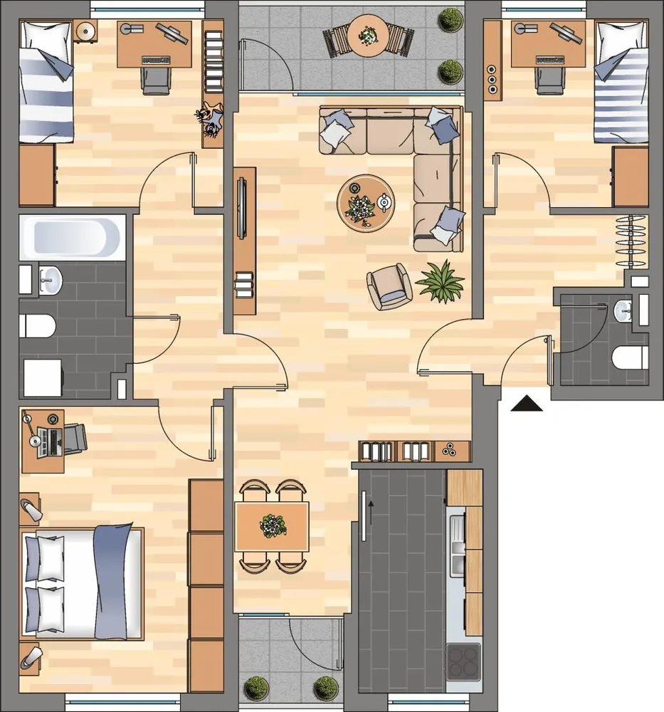 4 Zimmer Wohnung mit 89 m² in Braunschweig – Bild 3