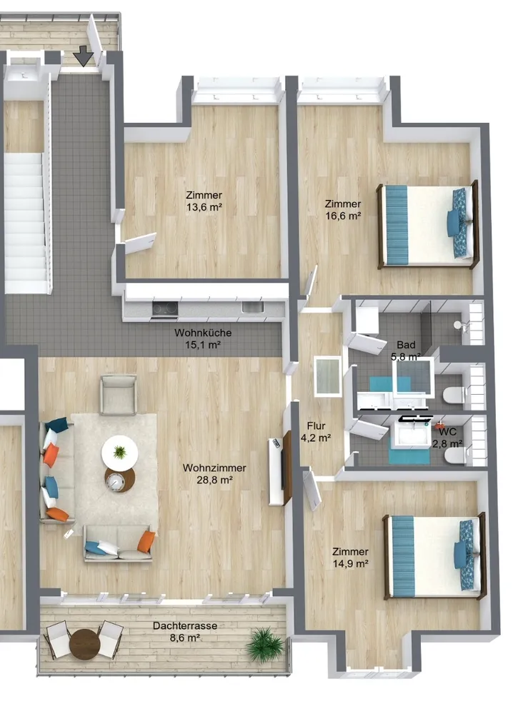 4 Zimmer Wohnung mit 111 m² in Berlin – Bild 10