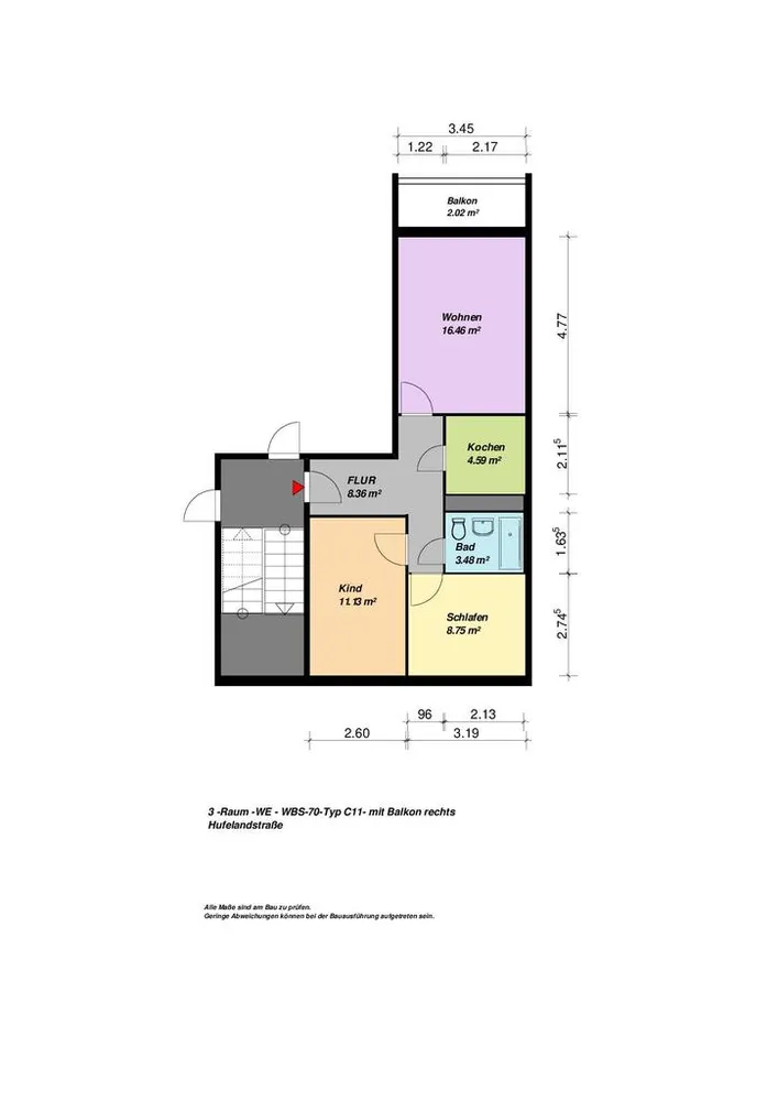 3 room apartment with 55 m² in Neubrandenburg – Photo 3