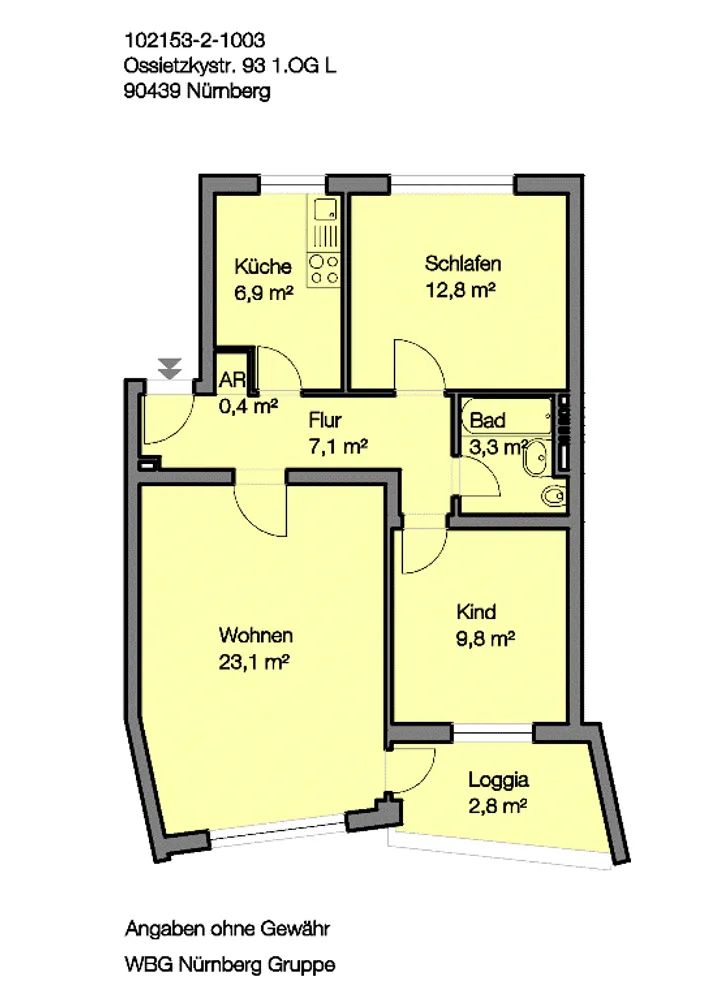 3 Zimmer Wohnung mit 66 m² in Nürnberg – Bild 9