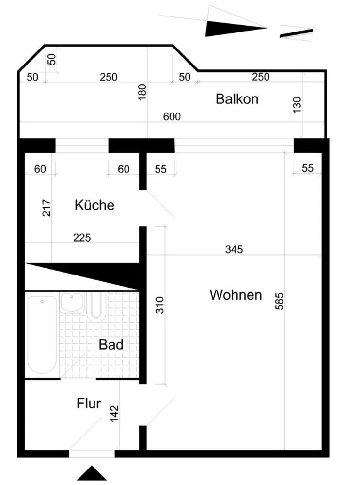 1 room apartment with 36 m² in Magdeburg – Photo 2