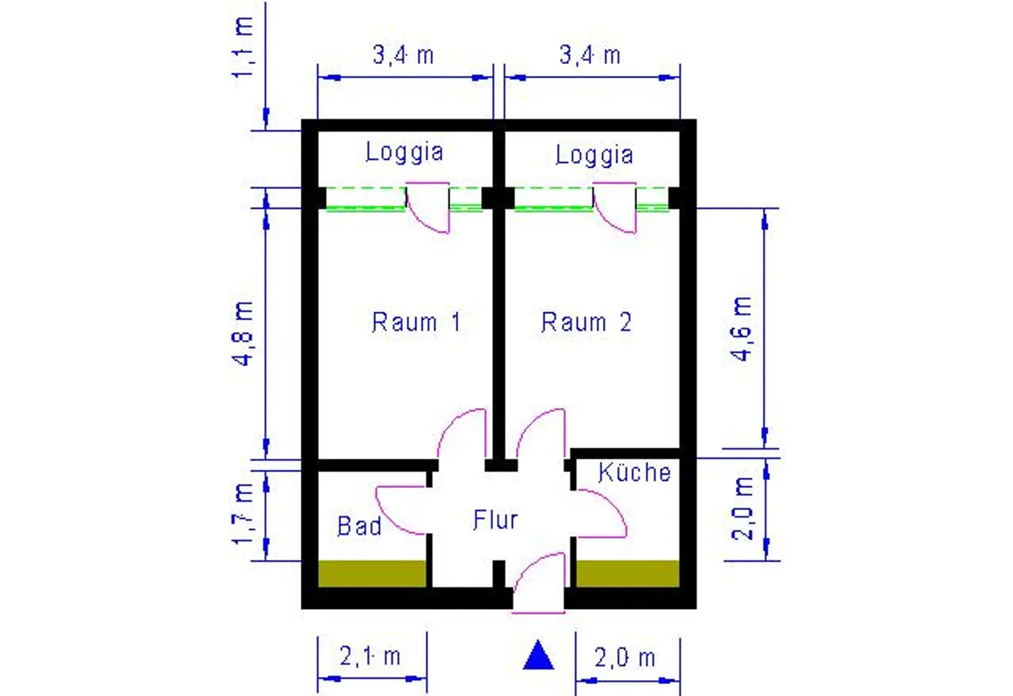 2 room apartment with 49 m² in Magdeburg – Photo 5