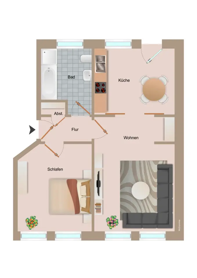 2 Zimmer Wohnung mit 61 m² in Magdeburg – Bild 10