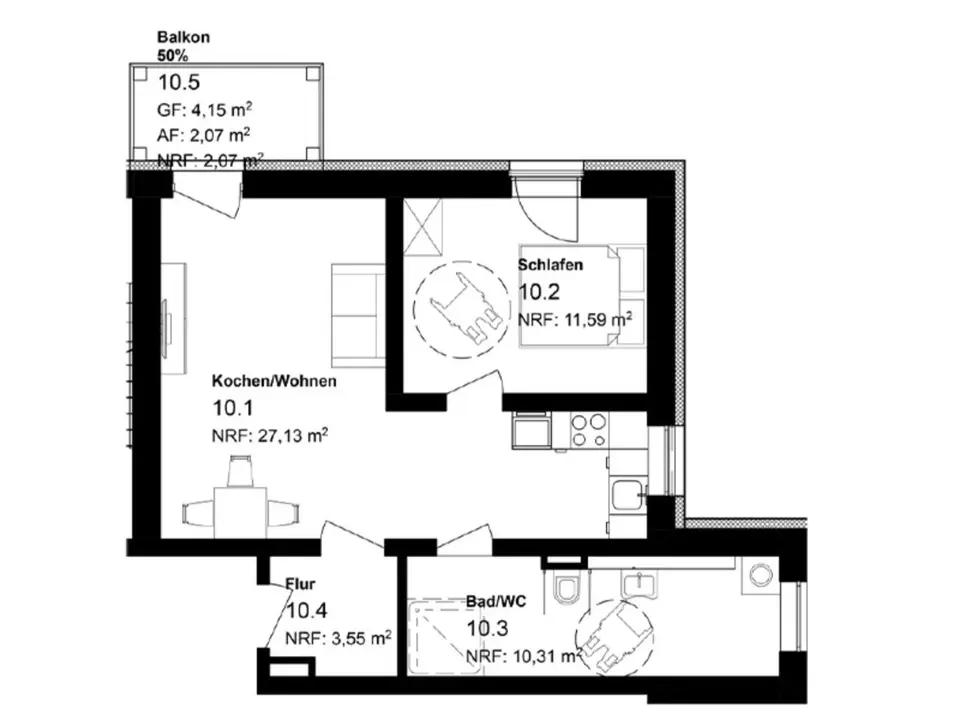 2 room apartment with 55 m² in Sangerhausen – Photo 5