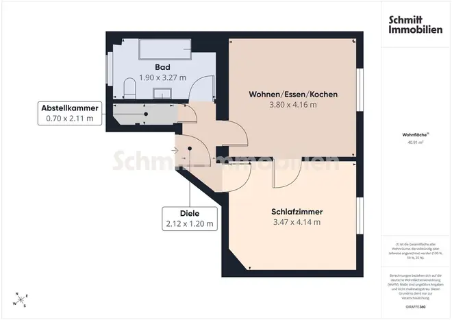 2 Zimmer Wohnung mit 41 m² in Frankfurt am Main – Bild 5