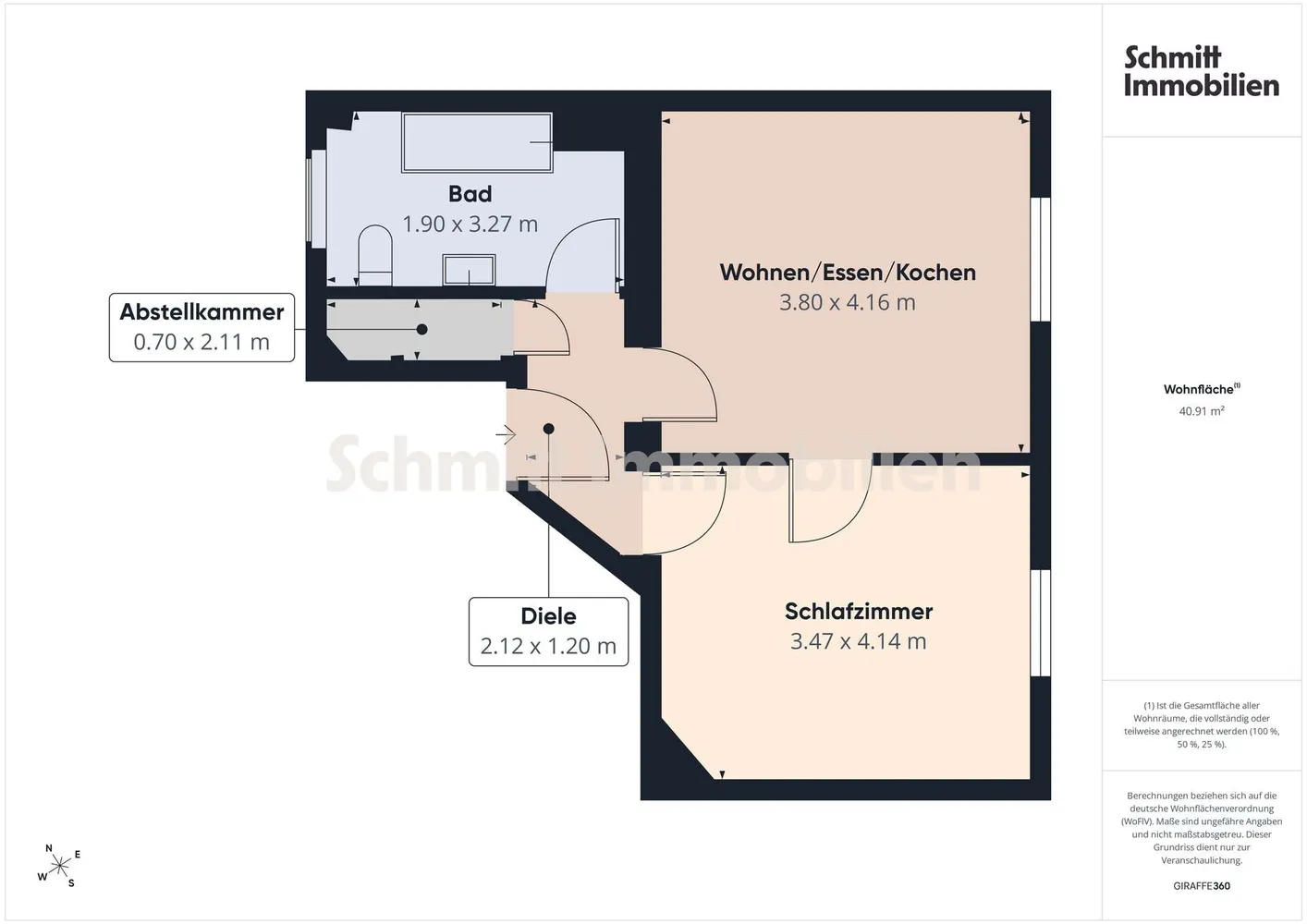 2 Zimmer Wohnung mit 41 m² in Frankfurt am Main – Bild 5