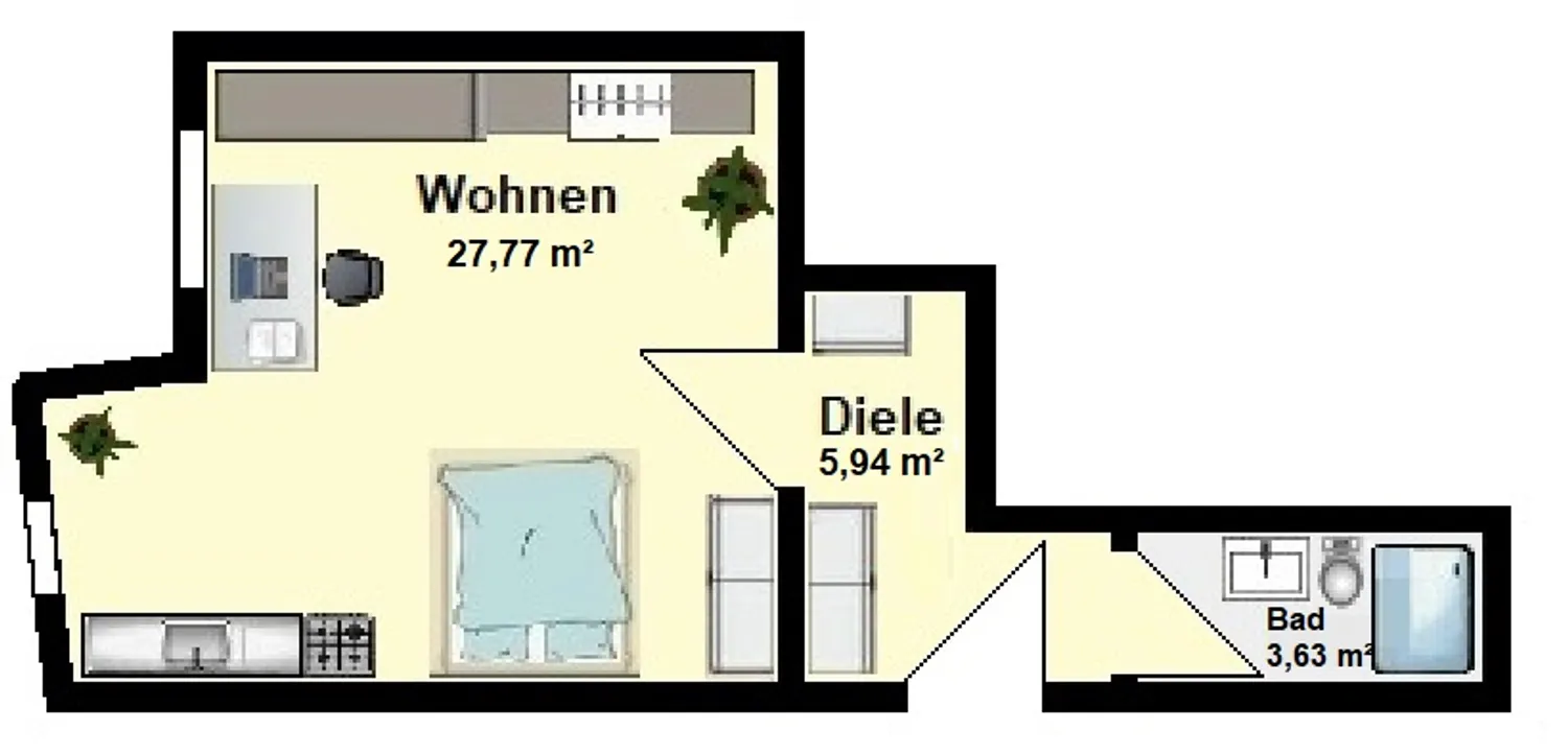 1 Zimmer Wohnung mit 37 m² in Frechen – Bild 5