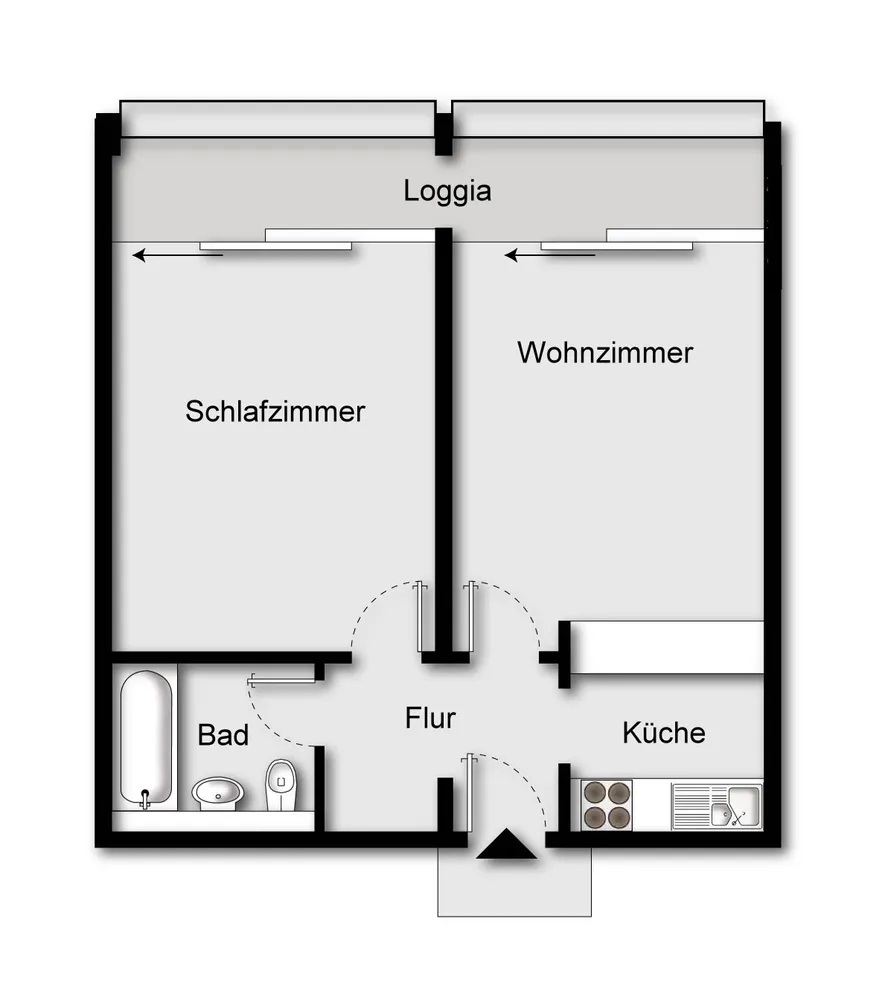 2 Zimmer Wohnung mit 49 m² in Wiesbaden – Bild 6