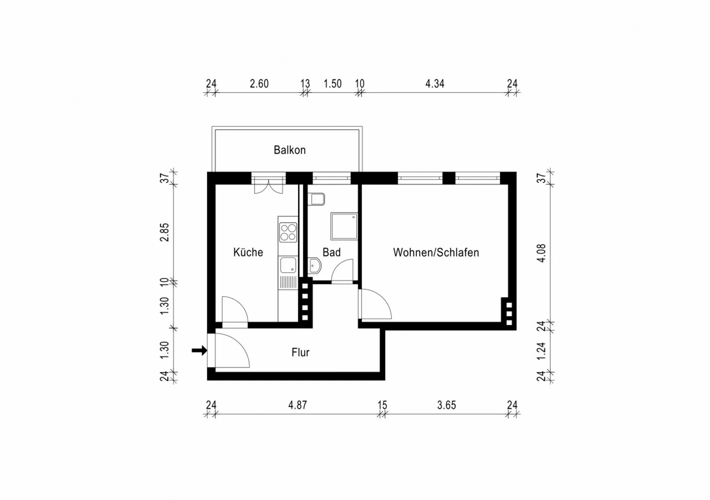 1 Zimmer Wohnung mit 43 m² in Magdeburg – Bild 3