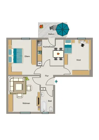 4 Zimmer Wohnung mit 65 m² in Essen – Bild 5
