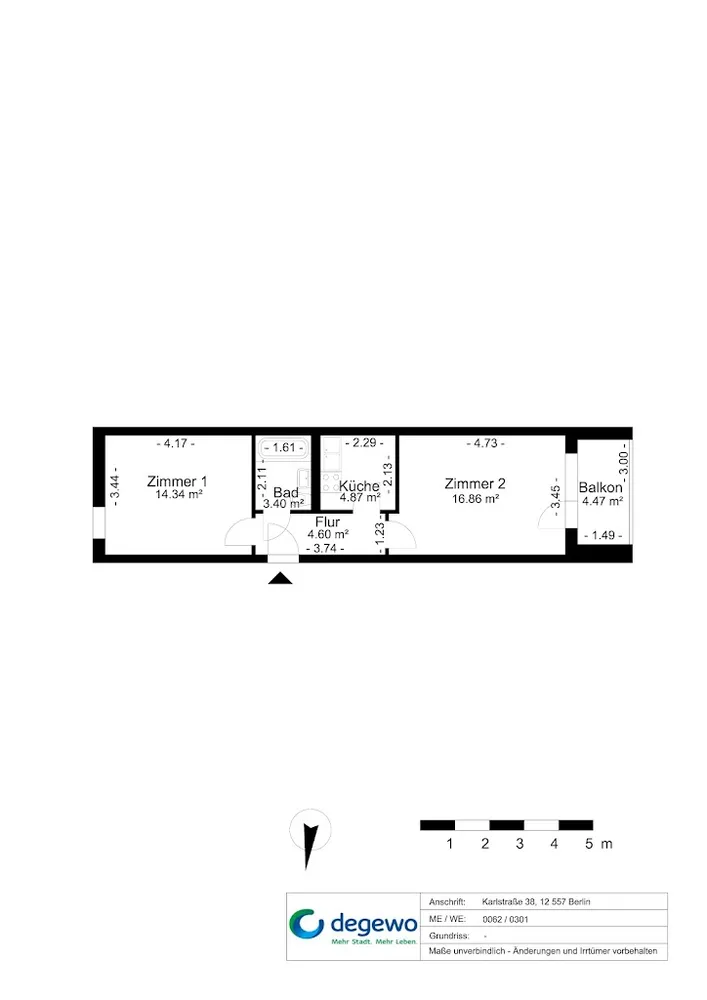 2 room apartment with 46 m² in Berlin – Photo 7