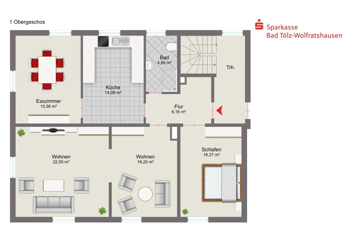 3 Zimmer Wohnung mit 96 m² in München – Bild 3