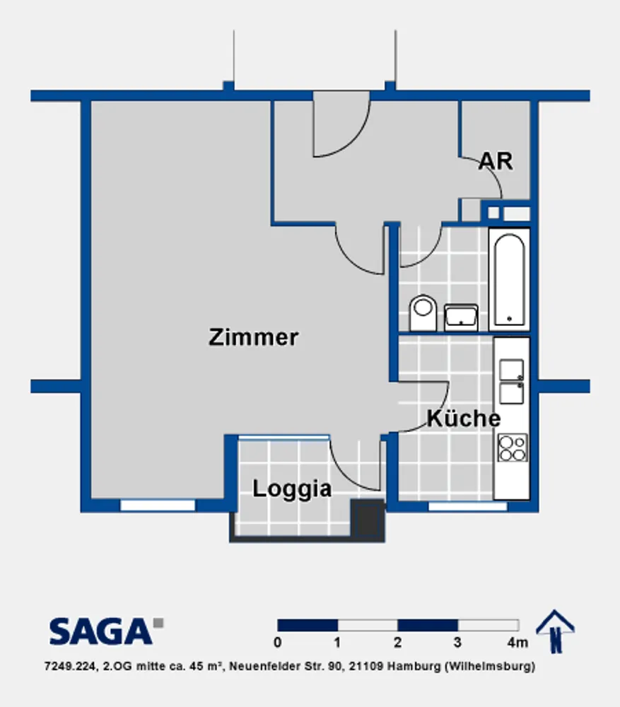 1 Zimmer Wohnung mit 45 m² in Hamburg – Bild 9