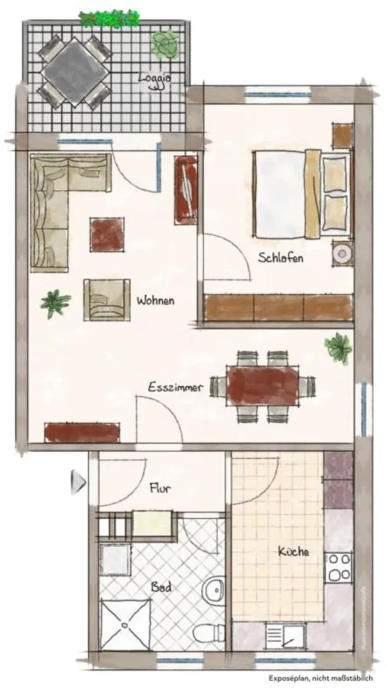 2 Zimmer Wohnung mit 50 m² in Bramsche – Bild 1