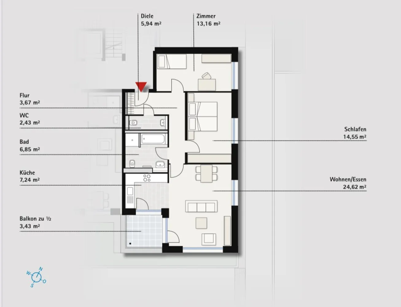 3 Zimmer Wohnung mit 82 m² in Waiblingen – Bild 5