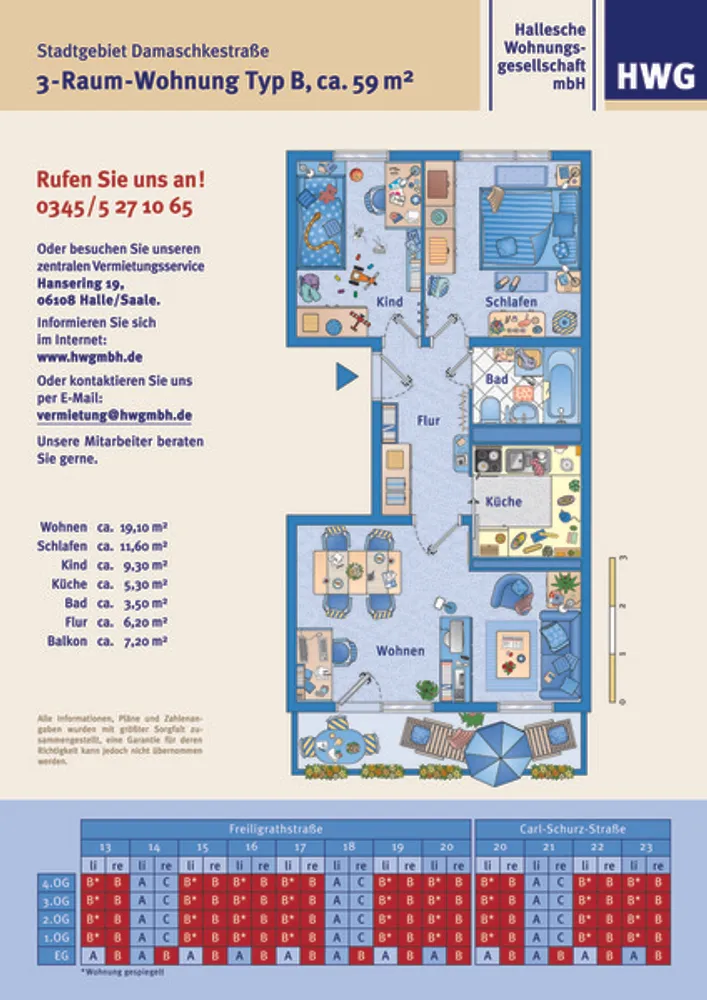 3 Zimmer Wohnung mit 59 m² in Halle (Saale) – Bild 8