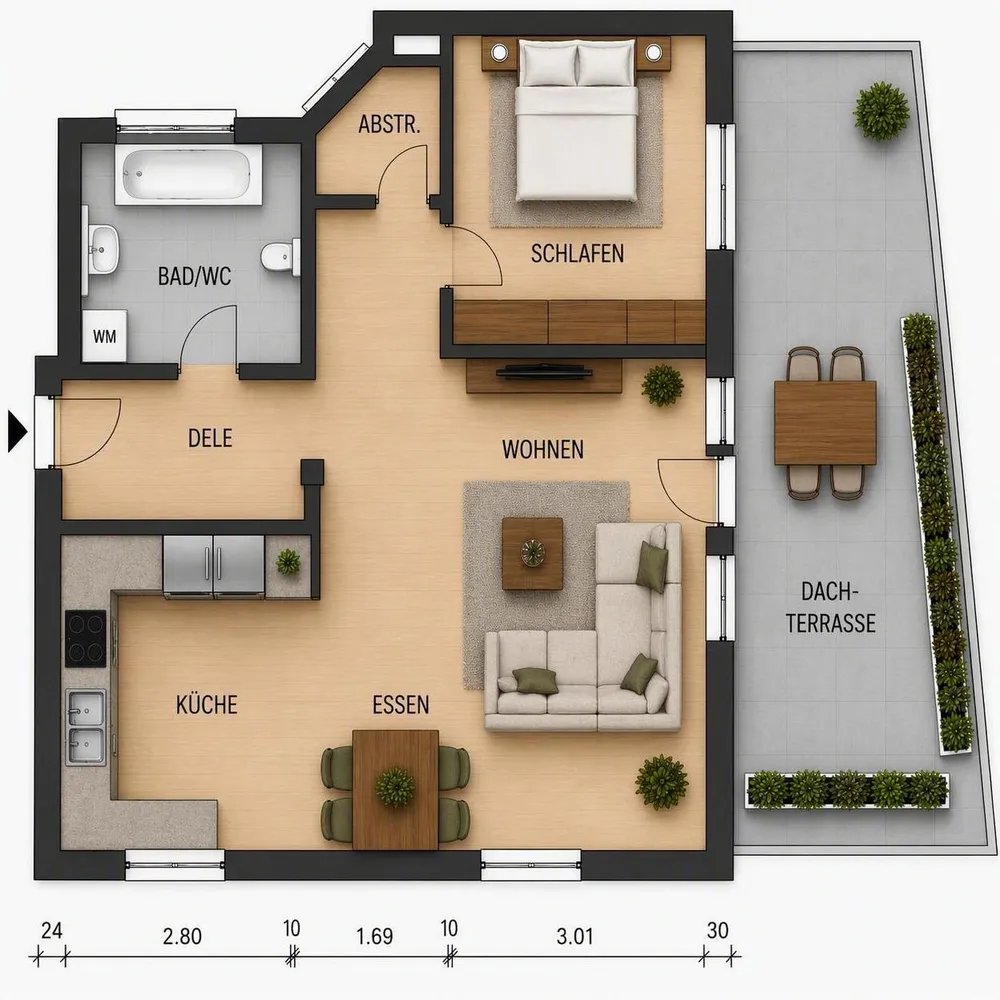 3 Zimmer Wohnung mit 72 m² in Vaihingen an der Enz – Bild 1