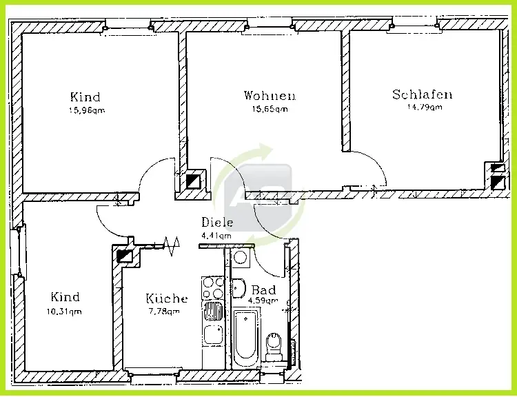 4 Zimmer Wohnung mit 74 m² in Werdau – Bild 4