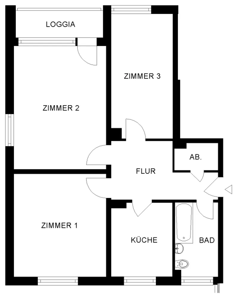 3 Zimmer Wohnung mit 72 m² in Nürnberg – Bild 2