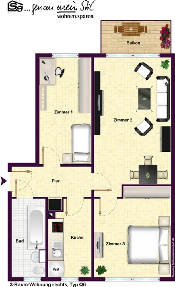 3 room apartment with 58 m² in Chemnitz – Photo 8