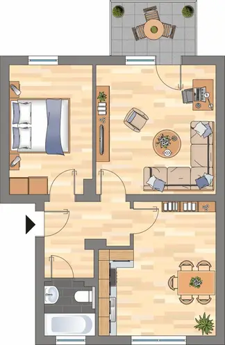 2 Zimmer Wohnung mit 50 m² in Duisburg – Bild 2