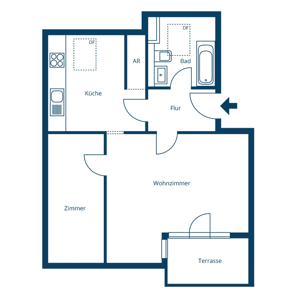 2 room apartment with 50 m² in Potsdam – Photo 9