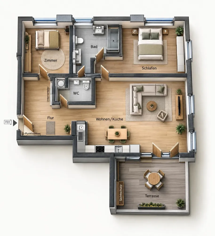 3 Zimmer Wohnung mit 85 m² in Berlin – Bild 9
