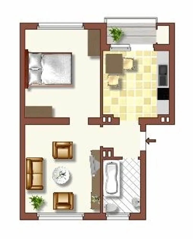 2 Zimmer Wohnung mit 45 m² in Duisburg – Bild 2