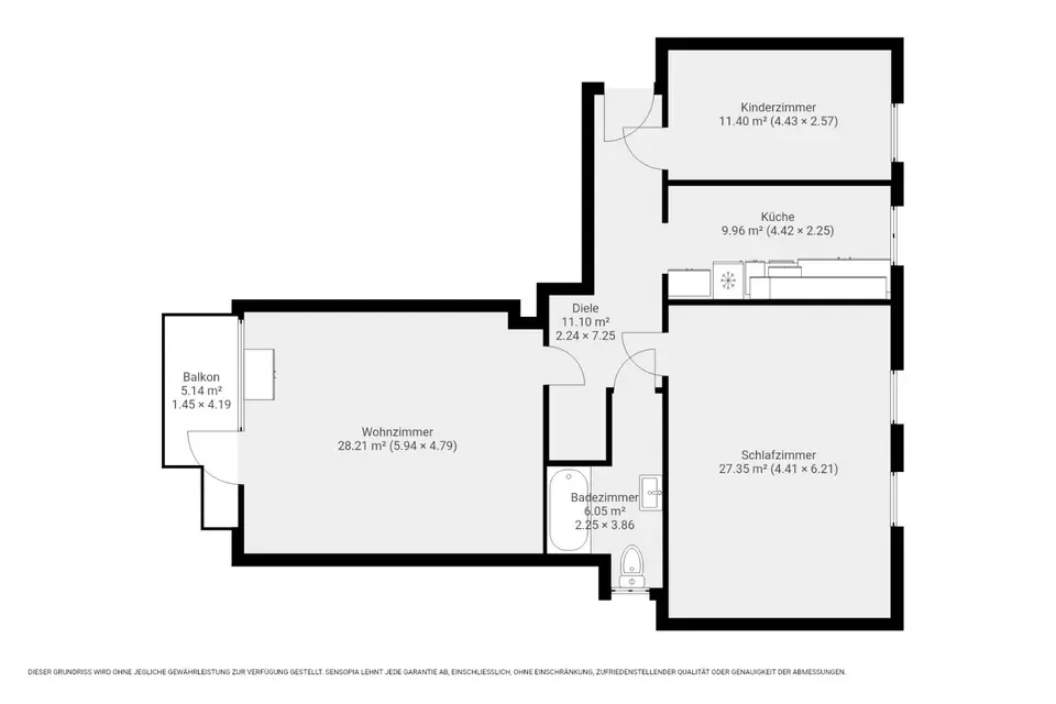 3 Zimmer Wohnung mit 100 m² in Flensburg – Bild 5