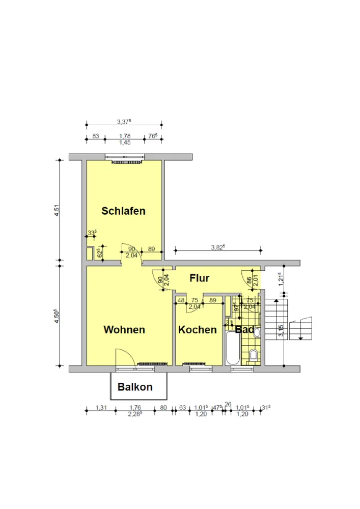 2 Zimmer Wohnung mit 49 m² in Köthen – Bild 5