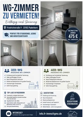 3 Zimmer Wohnung mit 20 m² in Paderborn – Bild 1