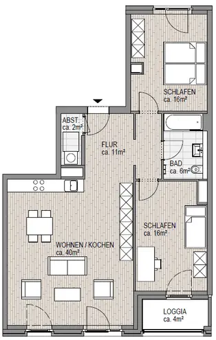 3 Zimmer Wohnung mit 93 m² in Hamburg – Bild 3
