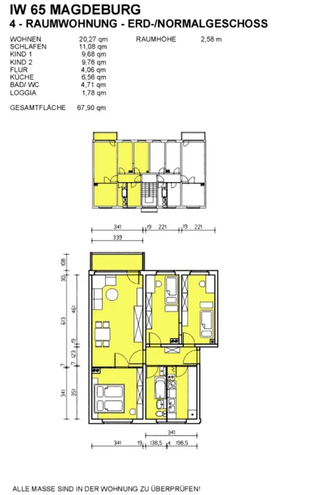 4 Zimmer Wohnung mit 68 m² in Dresden – Bild 1
