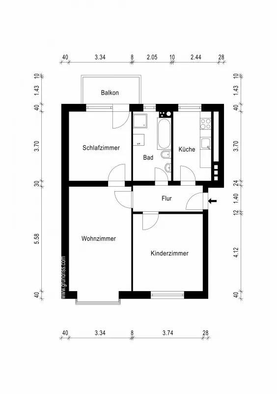 3 Zimmer Wohnung mit 69 m² in Magdeburg – Bild 3
