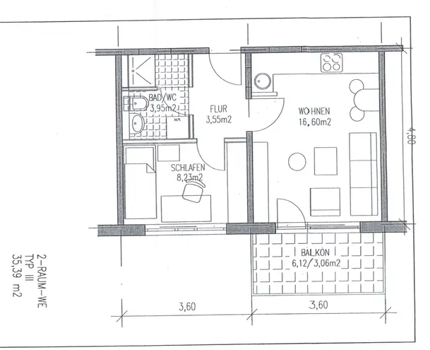 2 Zimmer Wohnung mit 35 m² in Rostock – Bild 4