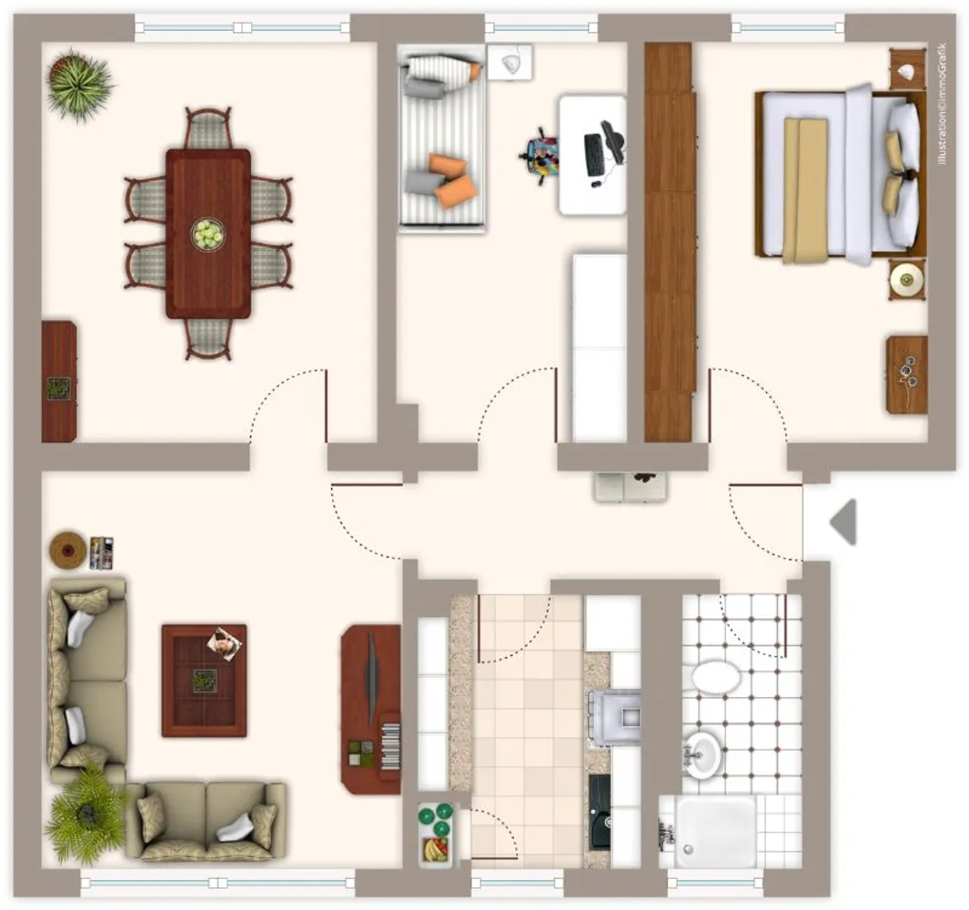 4 Zimmer Wohnung mit 64 m² in Mönchengladbach – Bild 2