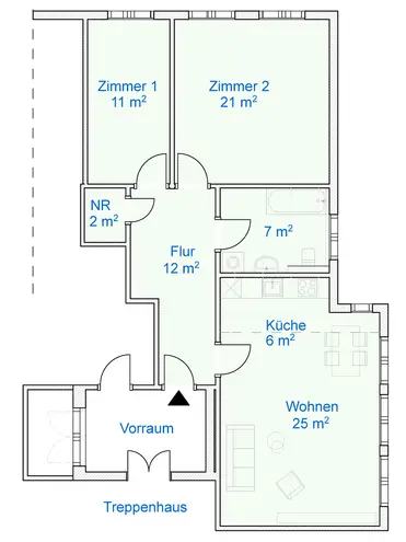 2 Zimmer Wohnung mit 84 m² in Dortmund – Bild 12
