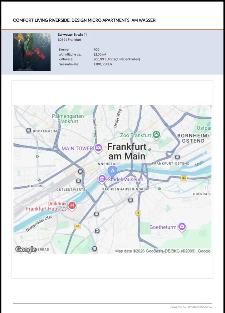 1 Zimmer Wohnung mit 32 m² in Frankfurt am Main – Bild 6