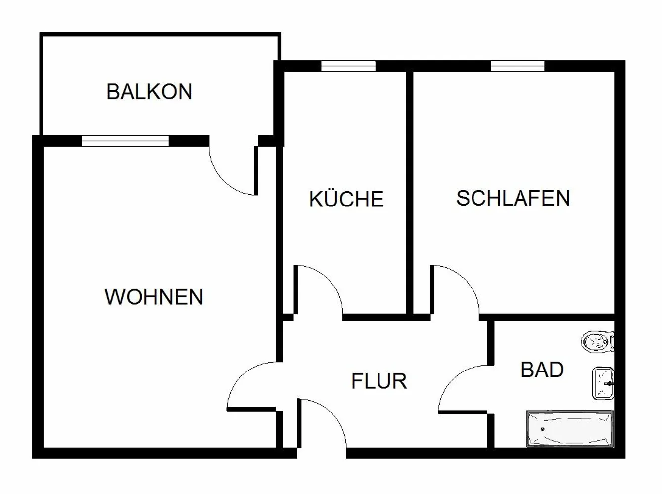 2 Zimmer Wohnung mit 60 m² in Herten – Bild 1