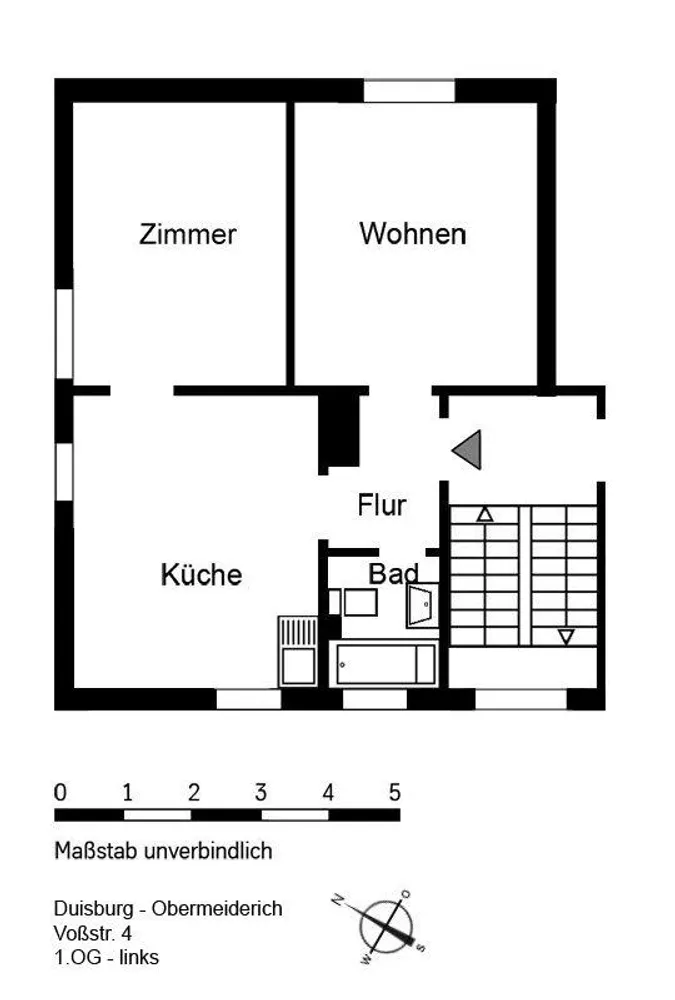 2 Zimmer Wohnung mit 47 m² in Duisburg – Bild 2