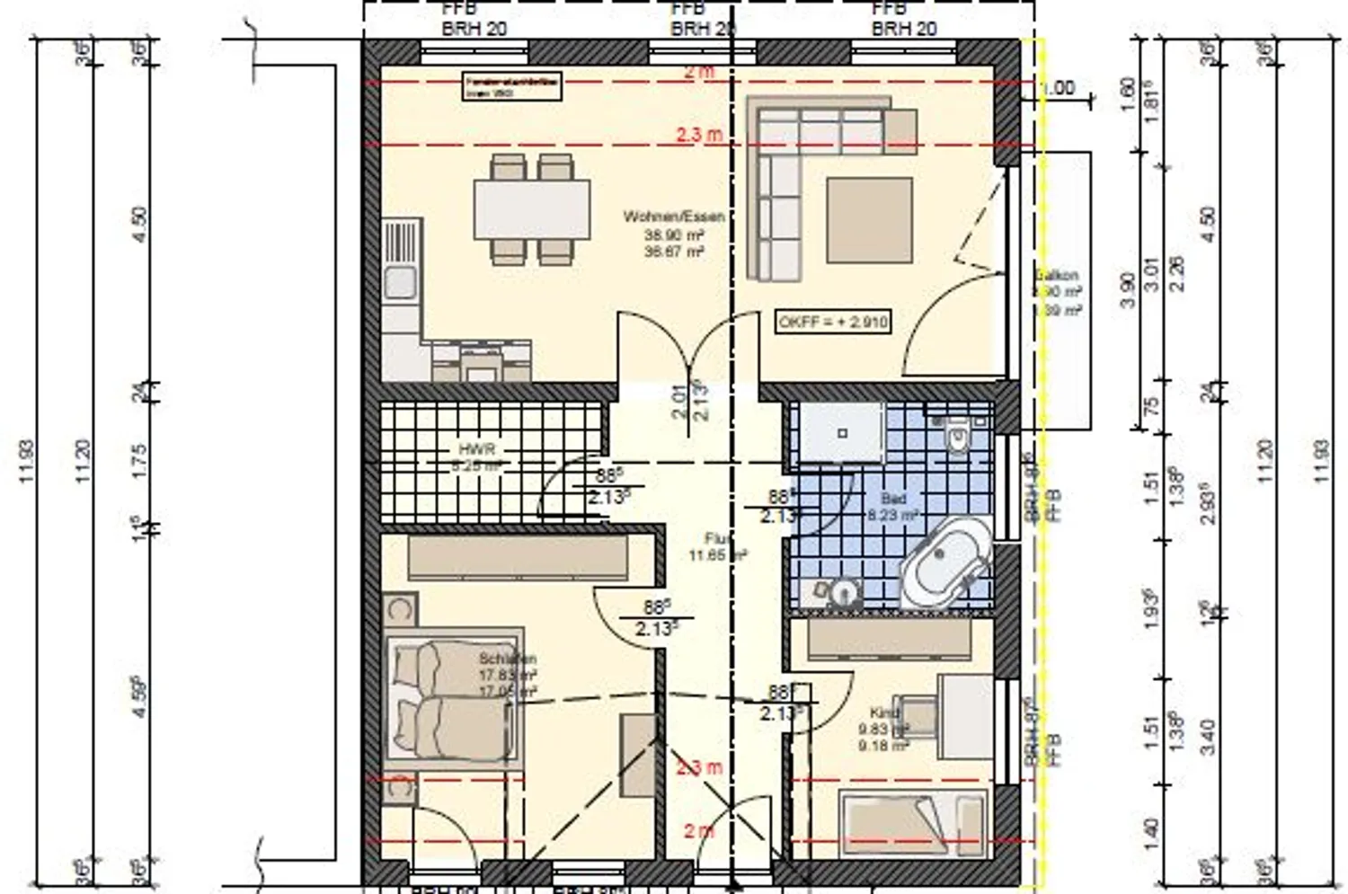 3 Zimmer Wohnung mit 92 m² in Rostock – Bild 2