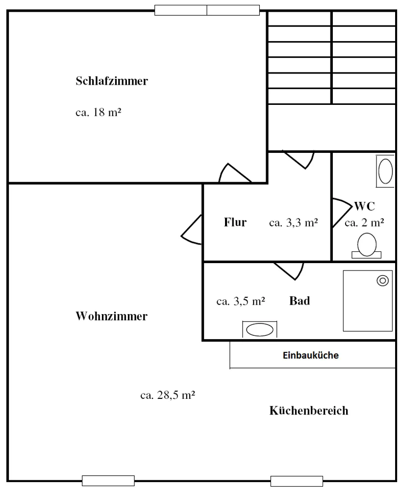 2 Zimmer Wohnung mit 56 m² in Solingen – Bild 1
