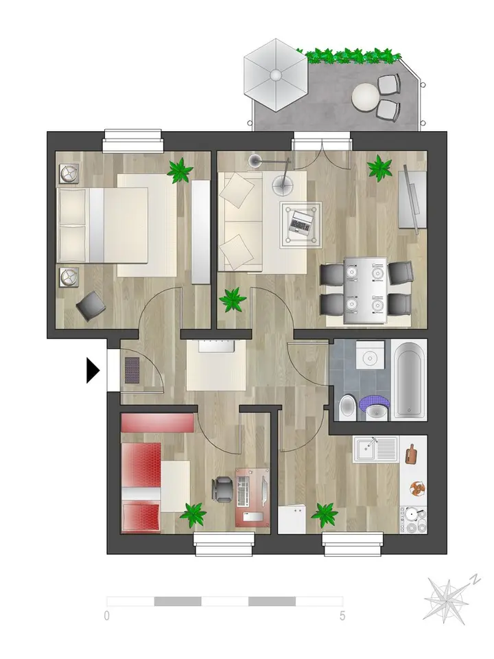 3 room apartment with 59 m² in Chemnitz – Photo 6