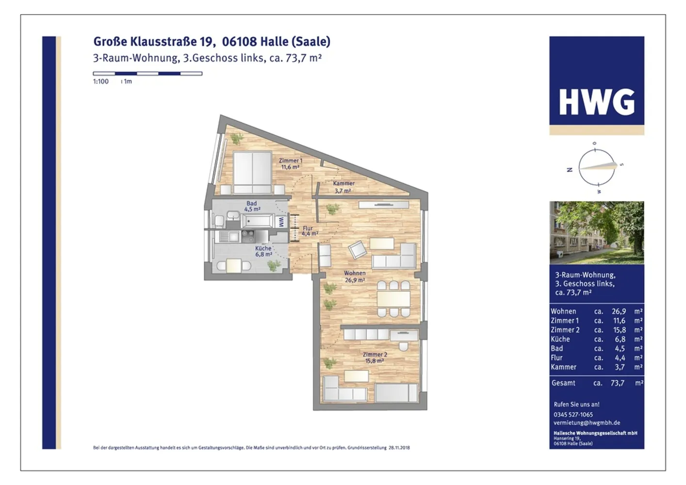 3 Zimmer Wohnung mit 74 m² in Halle (Saale) – Bild 4