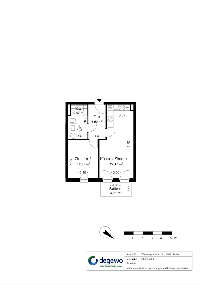 2 Zimmer Wohnung mit 53 m² in Berlin – Bild 8