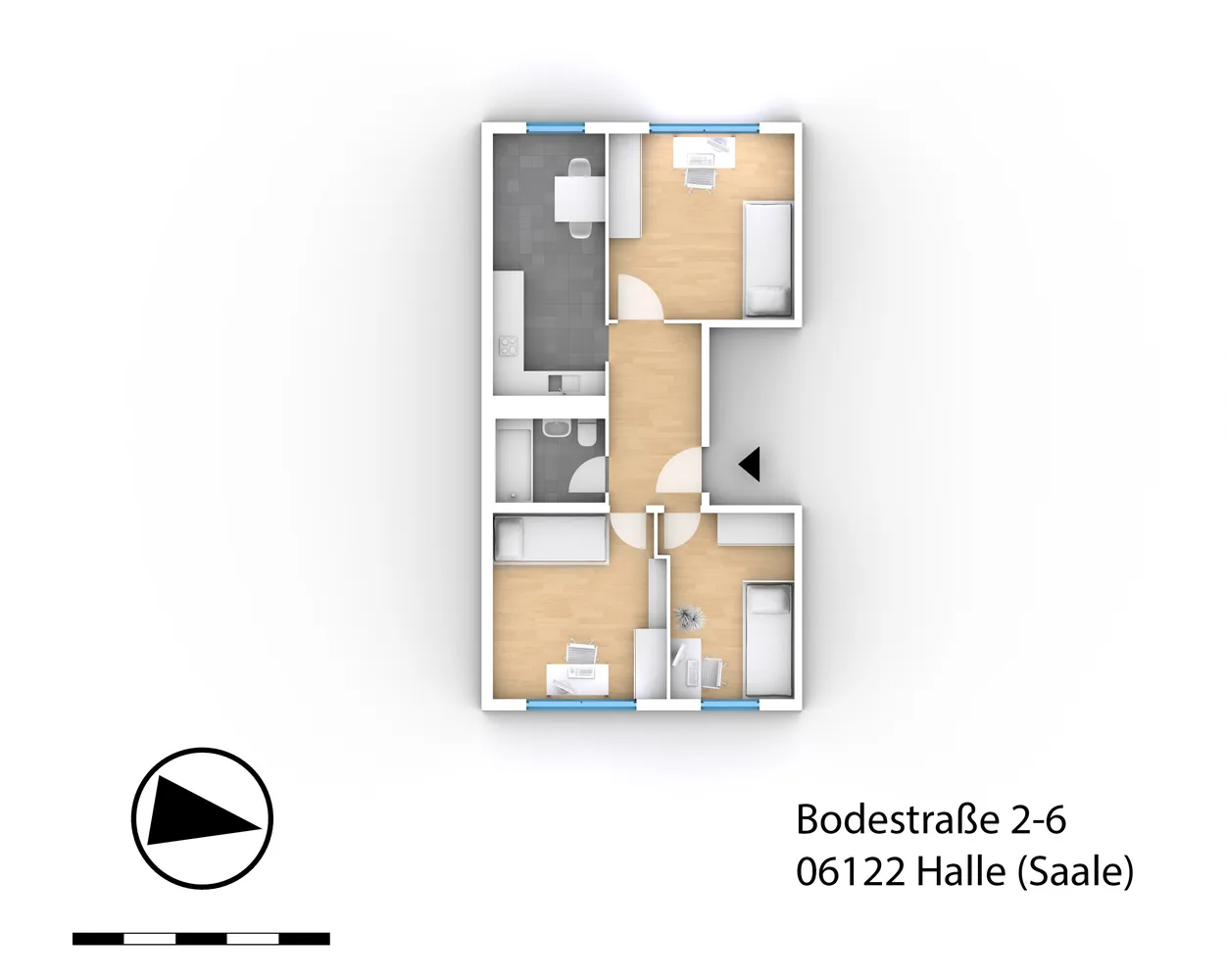 3 Zimmer Wohnung mit 56 m² in Halle (Saale) – Bild 9