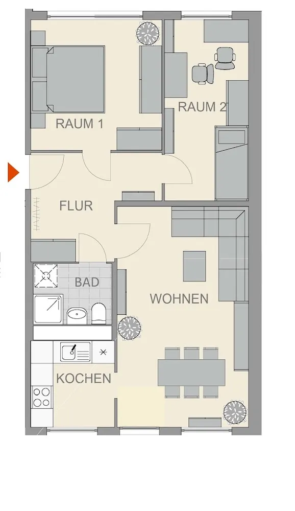 3 Zimmer Wohnung mit 64 m² in Dresden – Bild 2